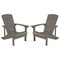 Flash Furniture Gray Poly Resin Adirondack 2 Pk 2-JJ-C14501-LTG-GG - alternate 6